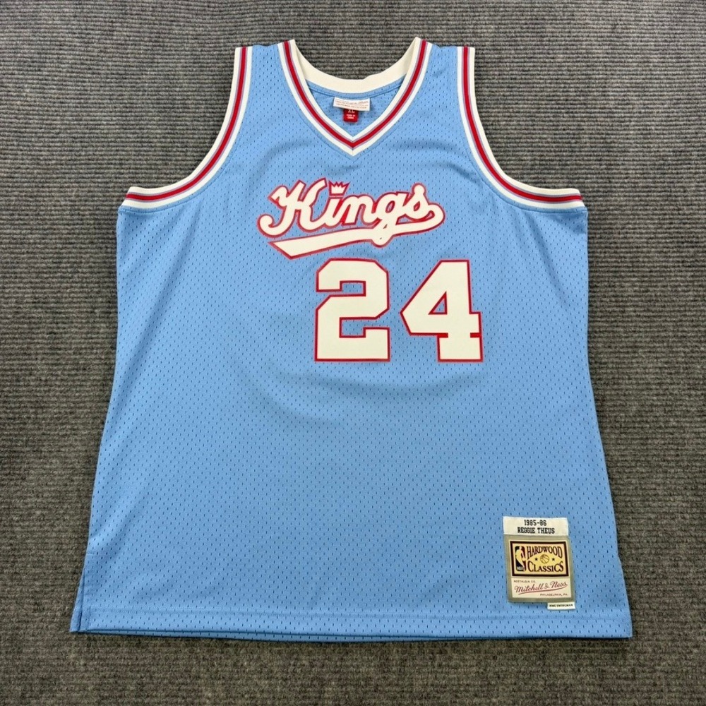 Mitchell & Ness Reggie Theus Sacramento Kings 1985 Jersey Blue Mens XL Active